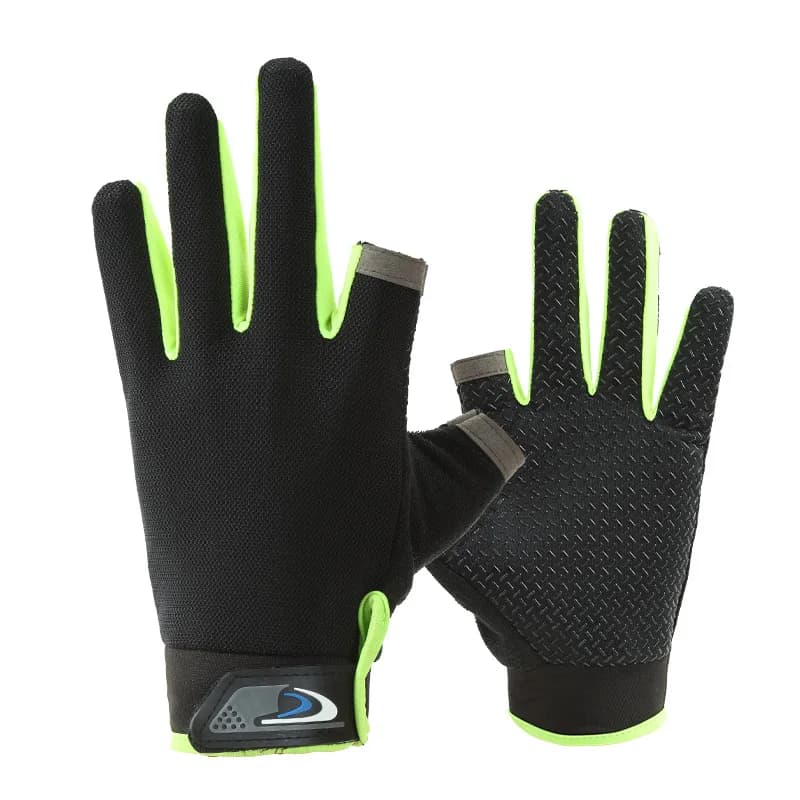 Gants de pêche imperméables anti-dérapants 3 doigts coupés pour carpe chasse extérieur