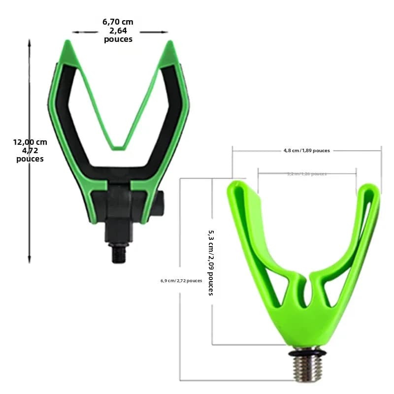 Tête de support universelle pour cannes pêche - Compatible buzz bars support feeder carpe