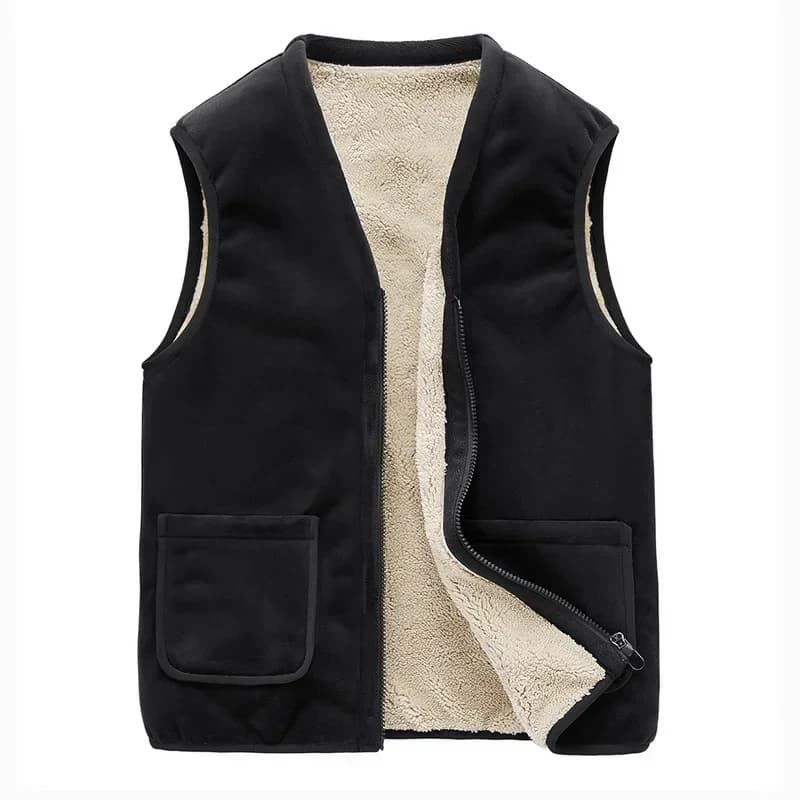 Gilet sans manches homme 5XL velours épais hiver automne veste polaire chaude vêtement pêche confortable