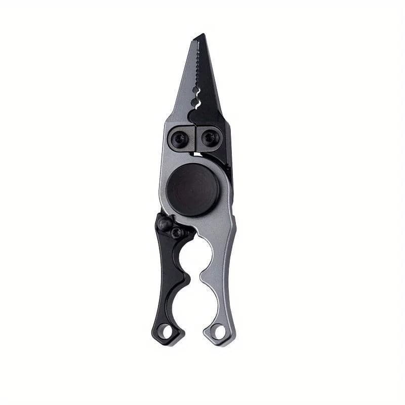 Pince pêche aluminium avec gyro et lame tungstène - Outil multifonction durable