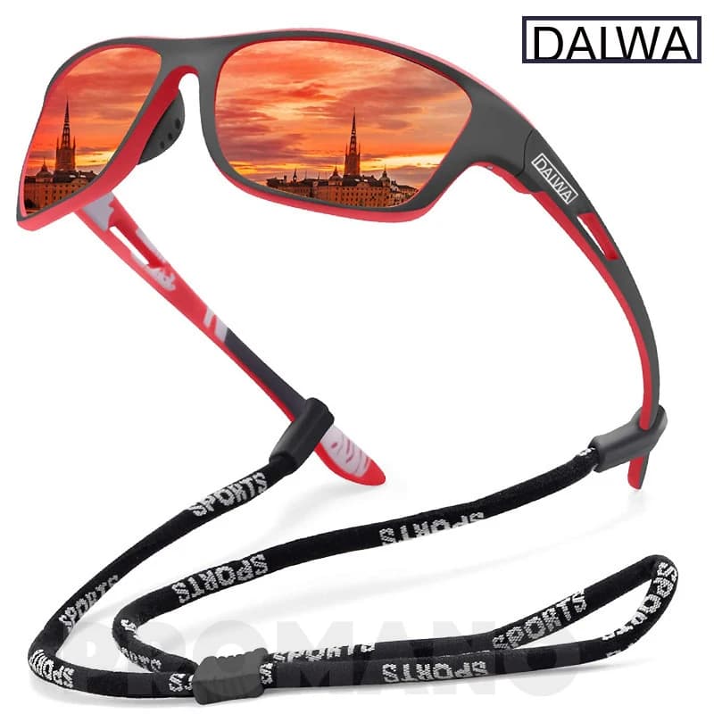 Lunettes de pêche polarisées Dalwa UV400 - Verres teintés conduite homme randonnée classique pêche mer