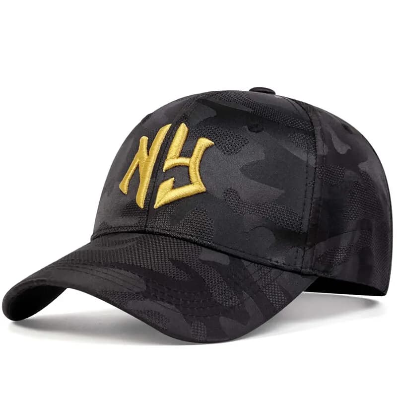 Casquette camouflage pêche brodée unisexe - Protection UV réglable printemps automne