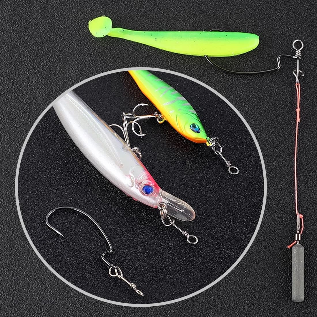 Snap Curve Snap FishTrip - Double sécurité pour montages Drop Shot et pêche fine