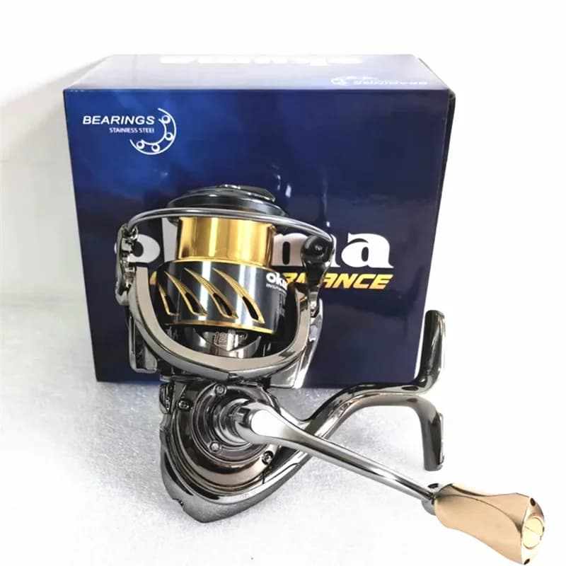 Moulinet de pêche mer Okuma tout métal - 12+1BB, drague max 15kg, anti-corrosion eau salée - Tailles 1000 à 5000