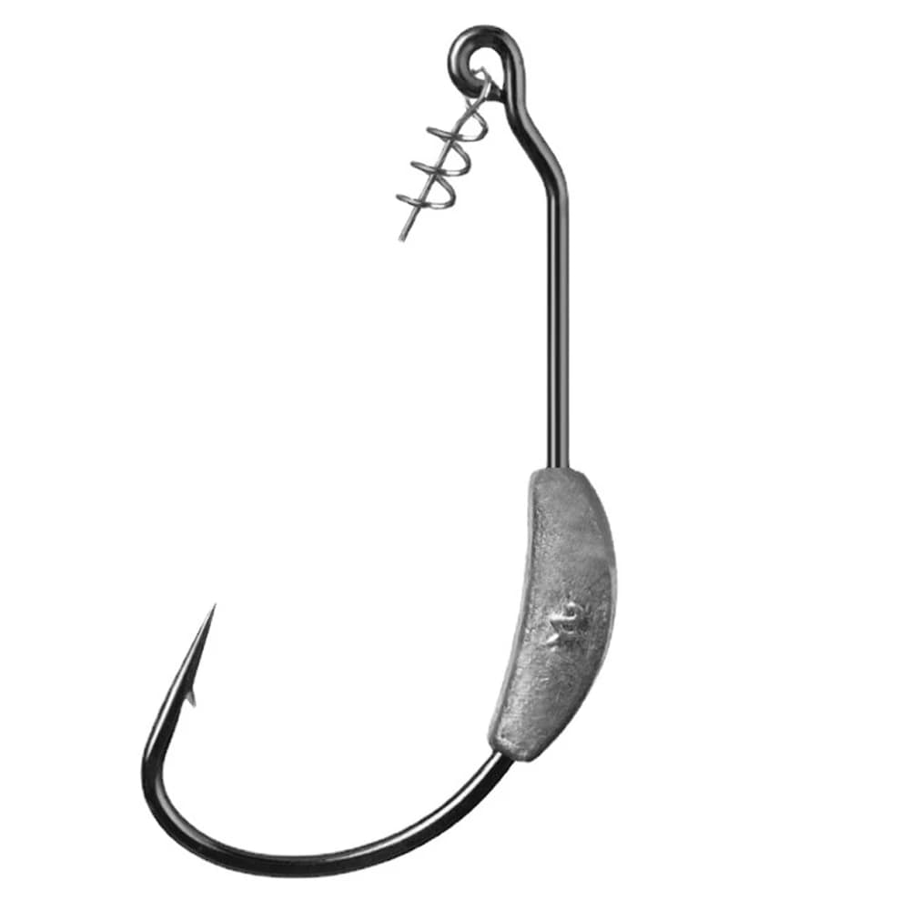 10 hameçons offset Jig Crank avec goupille ressort - Poids 2g à 7g pour montages Texas Rig