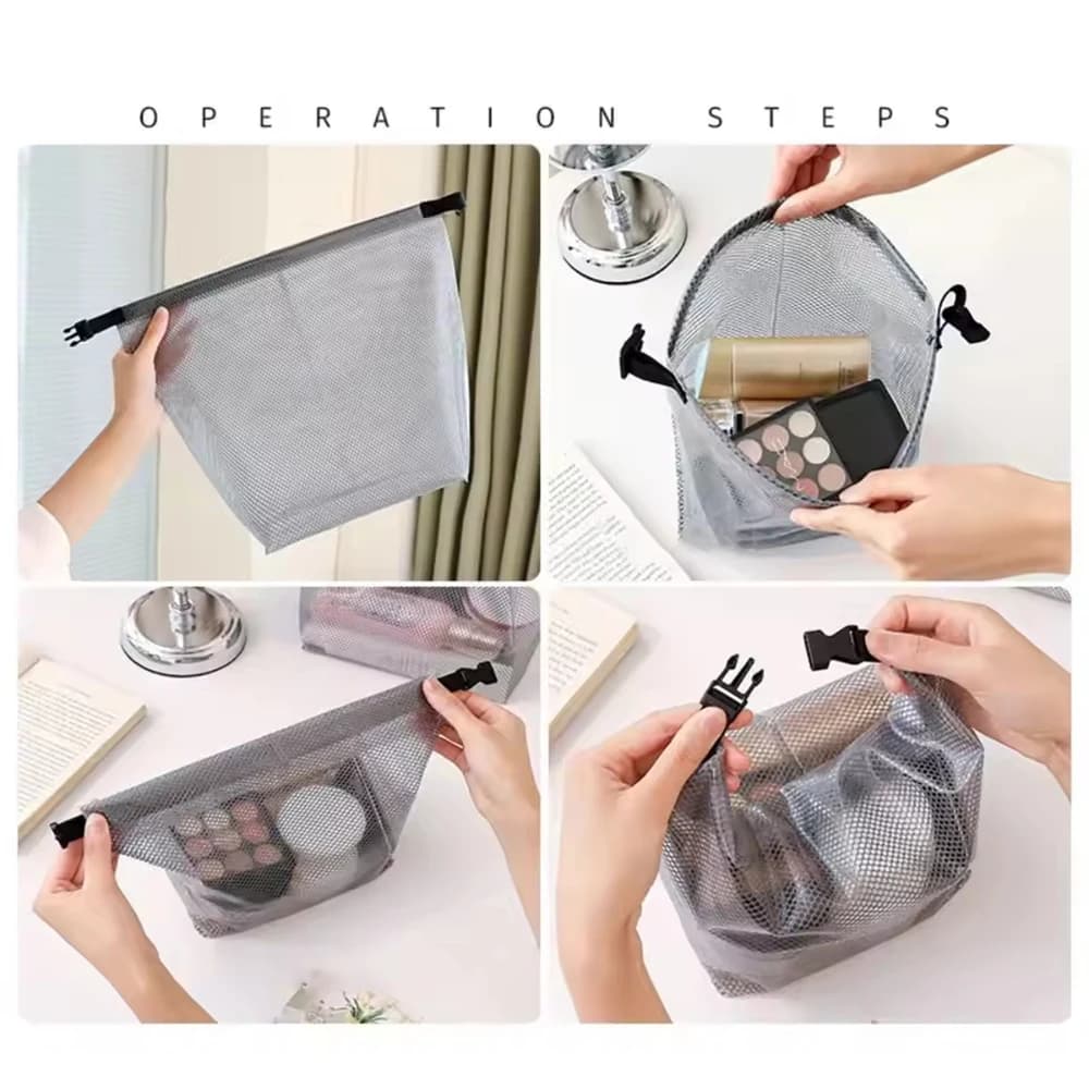 Sac de rangement maquillage voyage étanche - Grande capacité portable pour piscine et activités extérieures