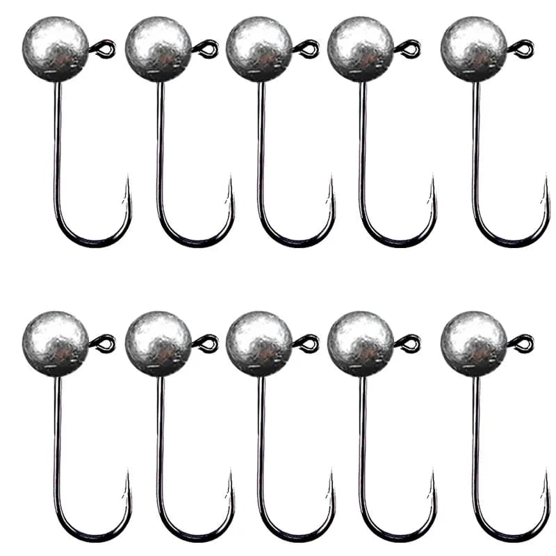 Têtes plombées jig head 10 pièces poids variés 1g à 10g pour leurres souples fishing