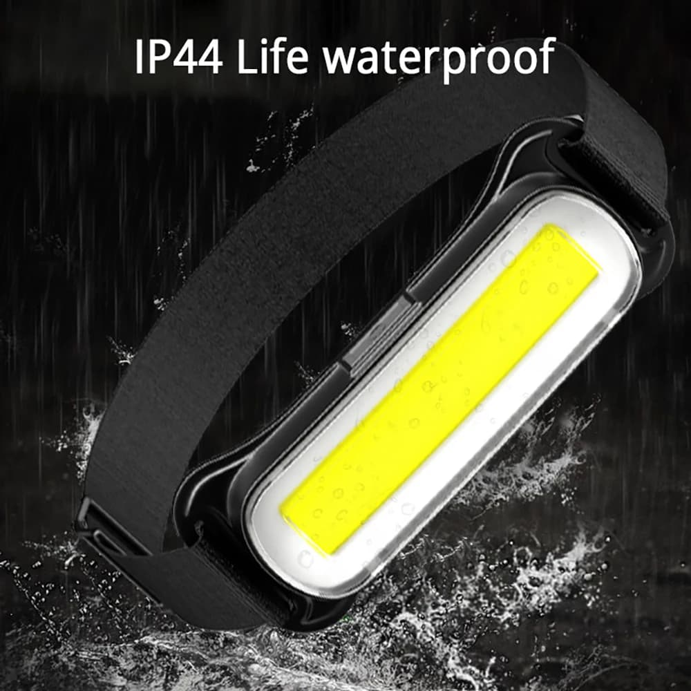 Lampe frontale LED rechargeable USB 3 modes pêche camping étanche torche frontale portable