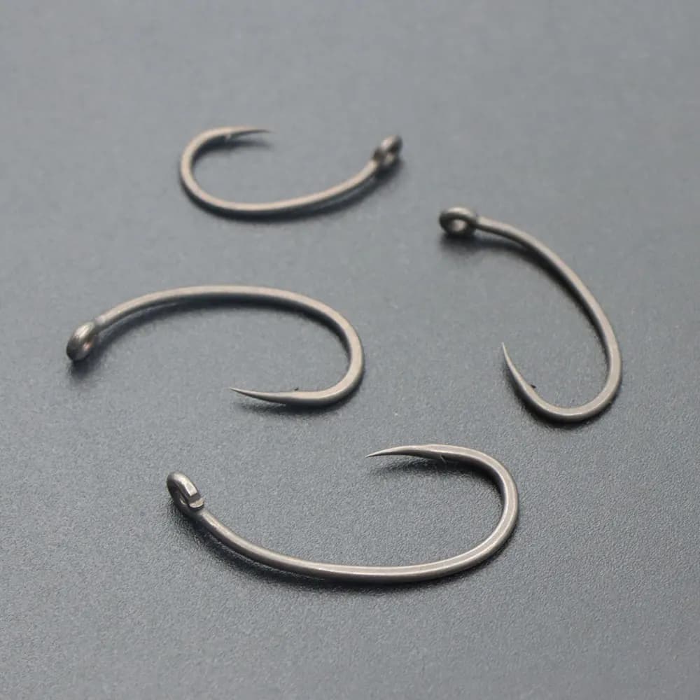 10 hameçons carp fishing Klor X ultra-affûtés - Acier allié pour montages hair rig