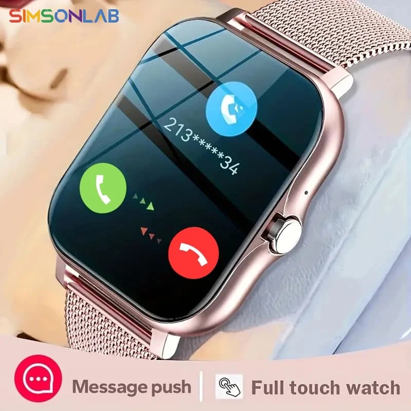 Smartwatch Android 1.44" écran couleur avec monitoring oxygène - Montre pêche connectée 2023