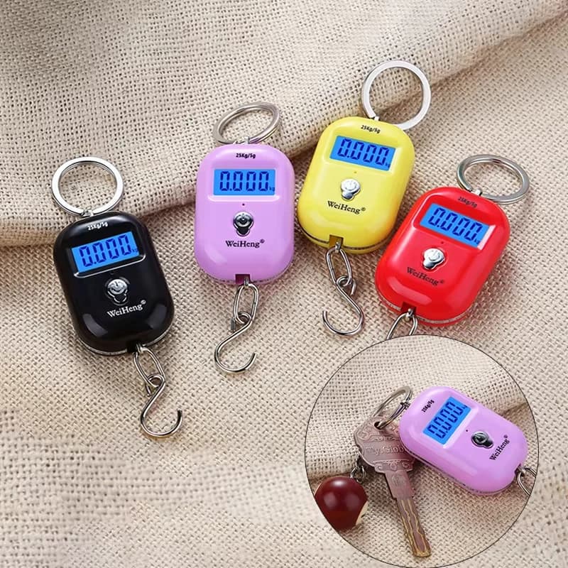 Mini balance suspendue portable 25kg/5g LCD numérique pour pêche bagages voyage pesée porte-clés