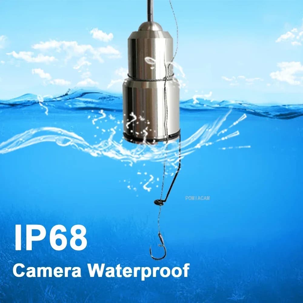 Caméra pêche sous-marine 15m 12 LEDs vision nocturne 1200TVL forme poisson - Pour bateau et glace