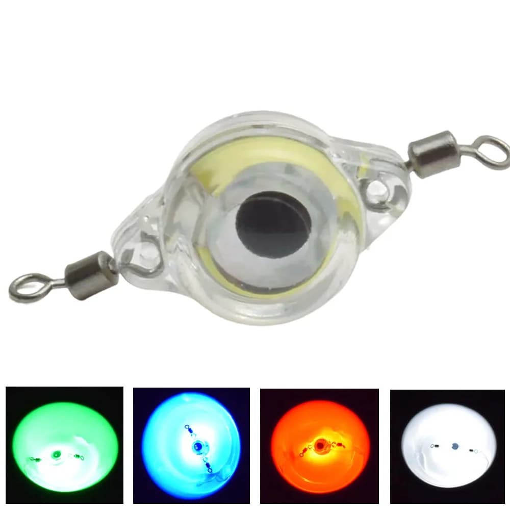 Lampe leurre LED mini œil de poisson - Appât clignotant submersible étanche équipement pêche