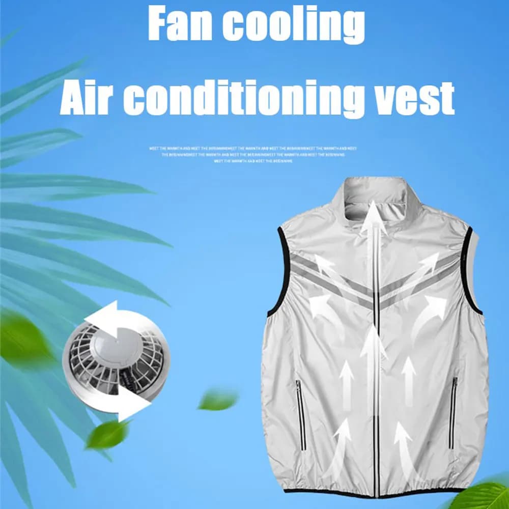 Veste Rafraîchissante sans Manches Homme et Femme pour Travail en Été avec Ventilation