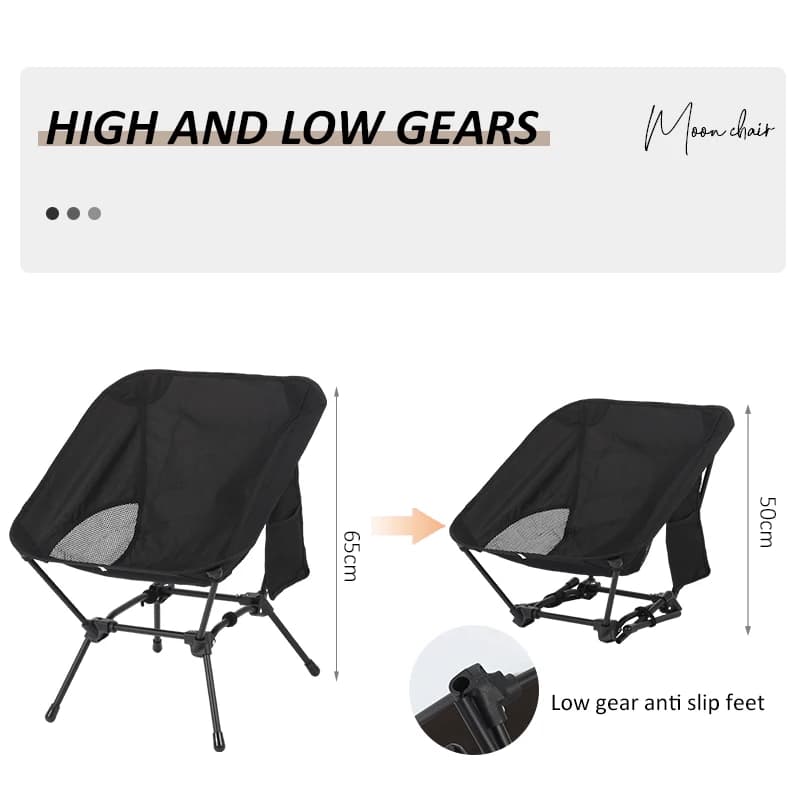 Tabouret de pêche carré structure robuste - chaise pliante camping fer légère fauteuil lune