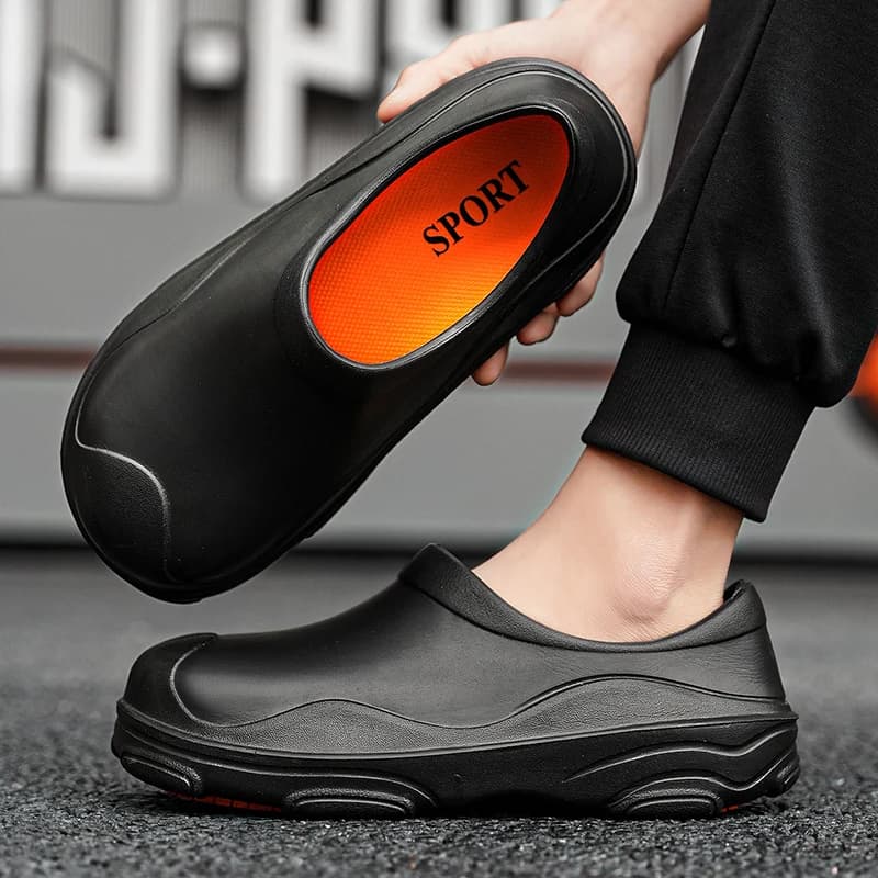 Nouveau set chaussures cuisine pêche 2024 - Bottes chef imperméables antidérapantes huile pour pêcheurs