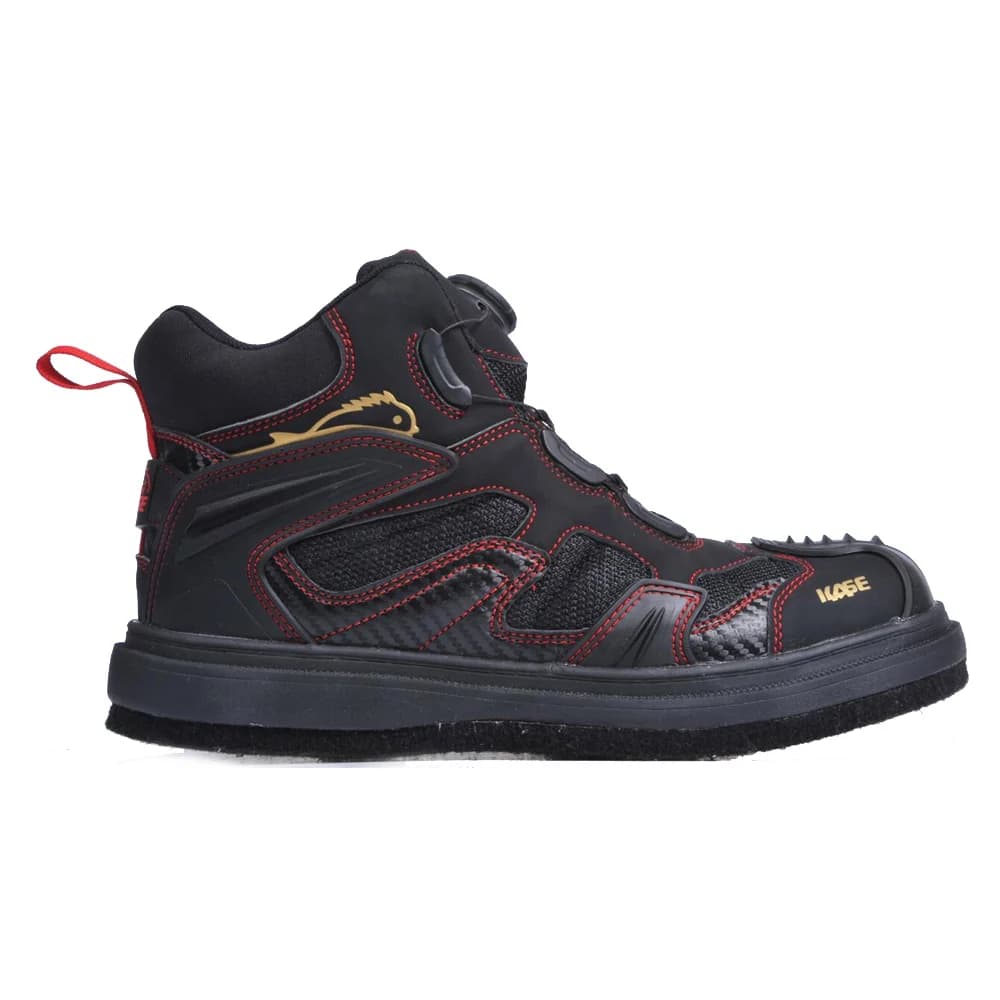 Chaussures de pêche waders auto-bloquantes semelle feutre cloutée chasse randonnée aquatique