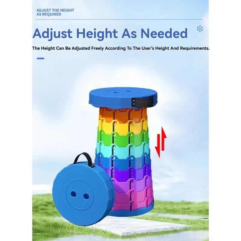 Tabouret pliant réglable pour pêche et camping 2025 matériau PP portable compact activités extérieures