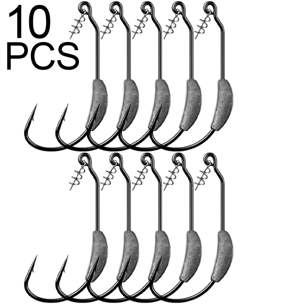 10 hameçons offset jig crank 2g 3g 5g 7g pour Texas rigs pêche leurres souples worm