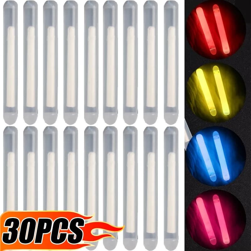 Flotteurs lumineux nuit 2.5/4.5mm avec bâtons fluorescents 10/20/30PCS - Outils de pêche nocturne