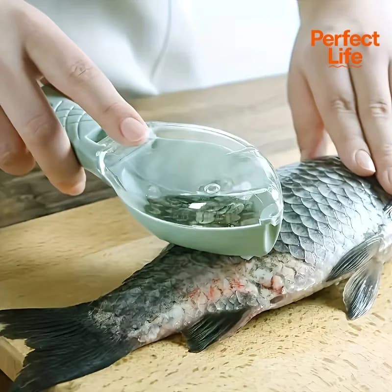 Grattoir à écailles de poisson en plastique - outil de nettoyage facile pour cuisine et poissonnerie - brosse à écailles