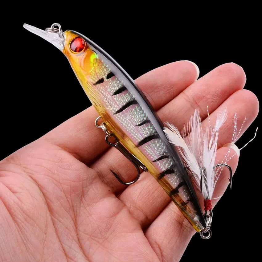 Leurre dur Laser Minnow 11cm 13g crankbait japonais pour pêche, wobblers et swimbait artificiel