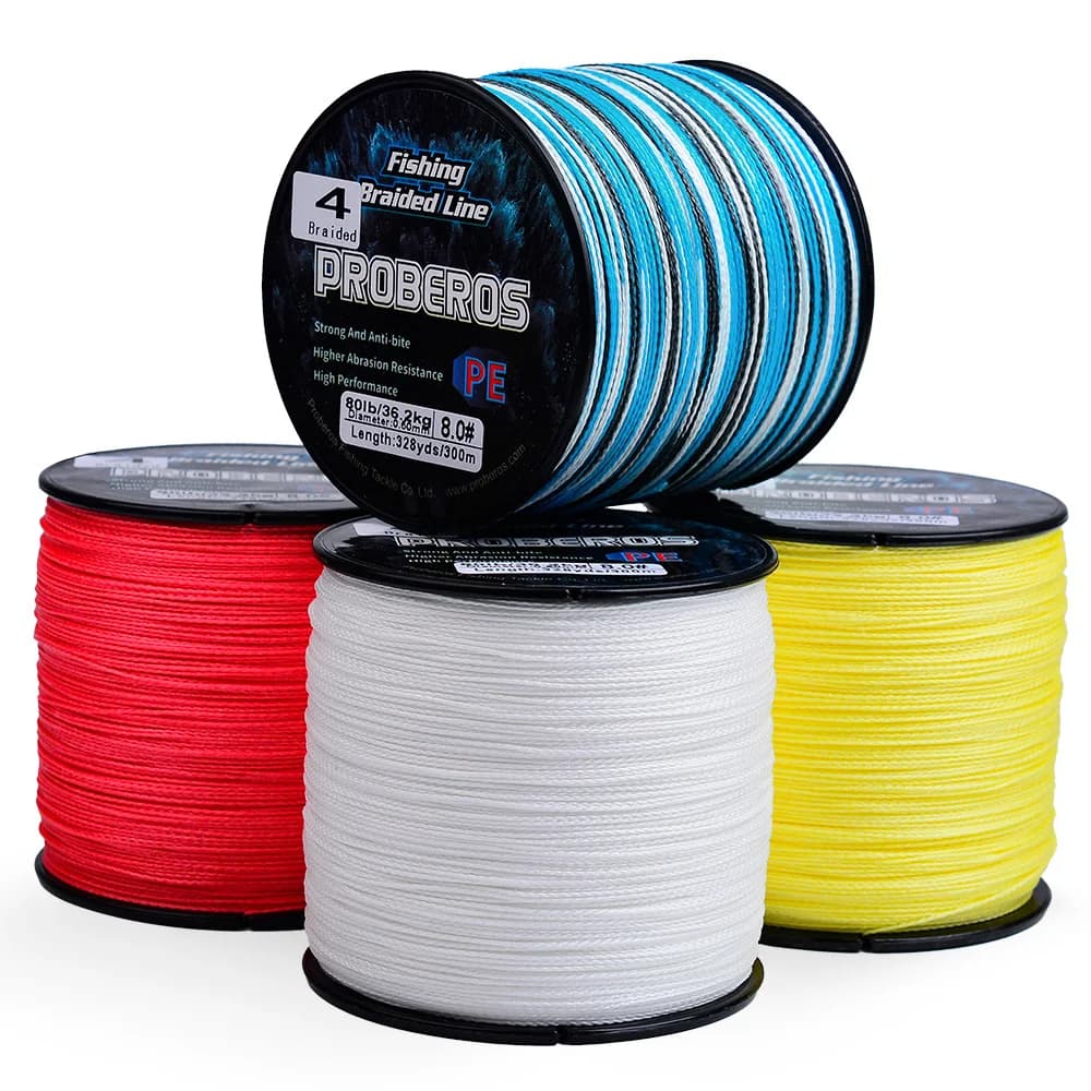 Ligne tressée Proberos 300M/328YDS 6-80LB tension forte et lisse - Lancer longue distance fluide