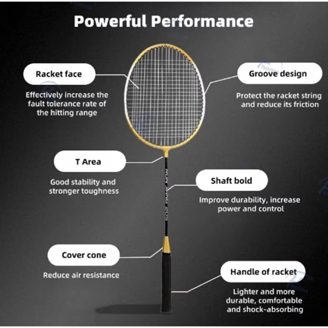 Set de badminton débutant 2 pièces - Raquettes professionnelles durables pour pêcheurs loisirs