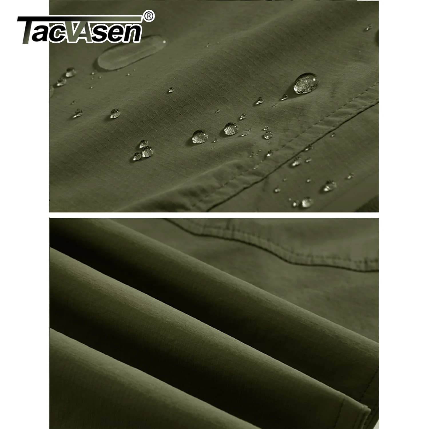 Pantalon pêche randonnée TACVASEN léger nylon séchage rapide multi-poches cargo travail outdoor