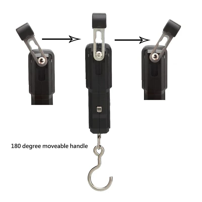 Balance numérique rechargeable pêche 75kg/10g avec mètre ruban - Pèse-poisson LCD haute capacité