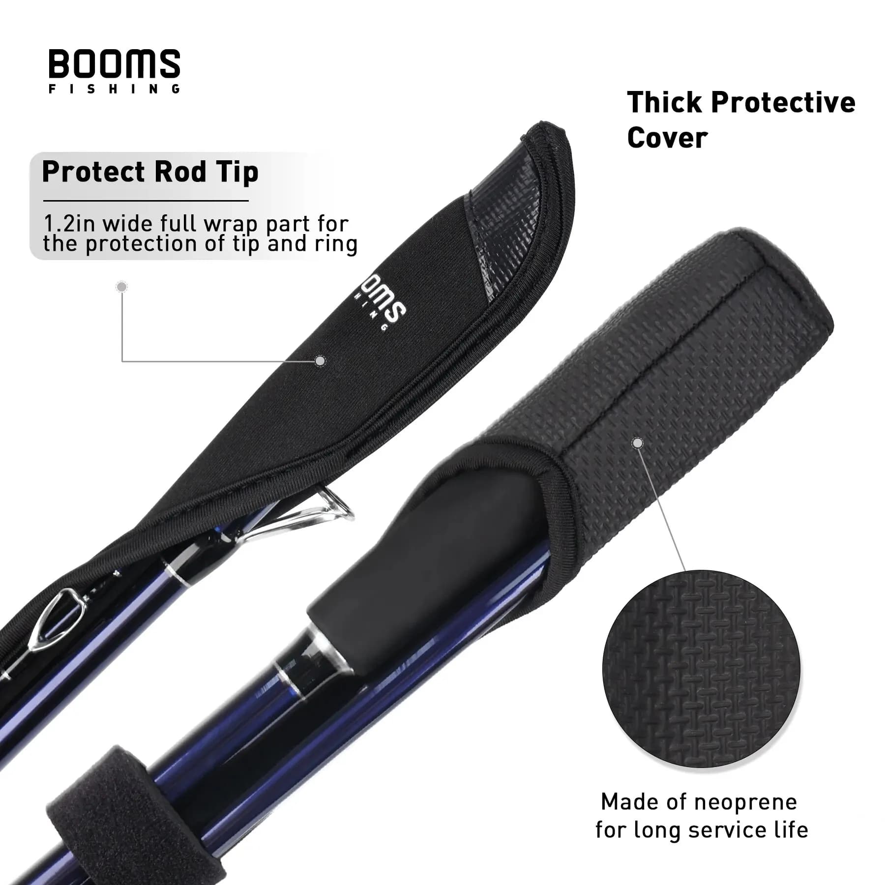 Housse protection canne Booms Fishing RS6 étui bag holder ceinture transport pêche portable