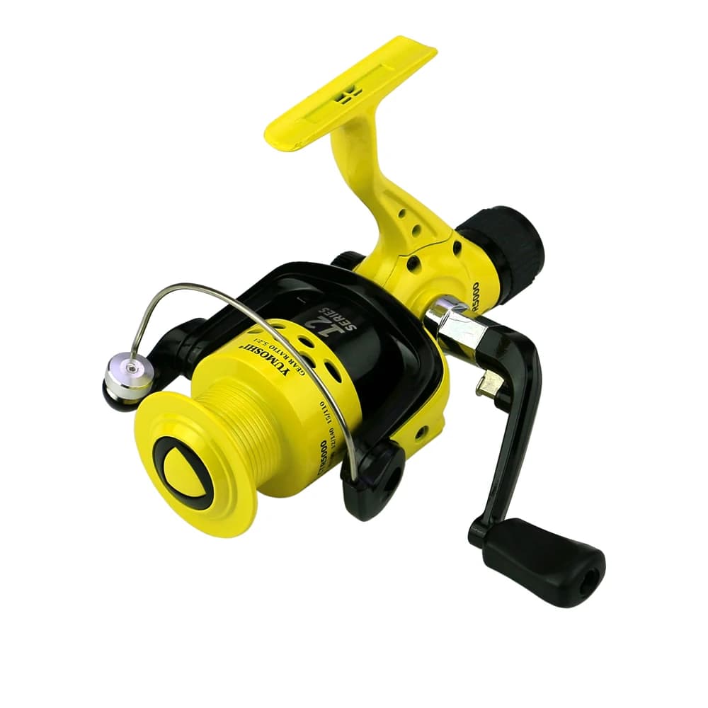 Moulinet Pêche CTR2000-7000 12BB 5.5:1 - Roue Pliante avec Frein Arrière pour Poissons Combatifs