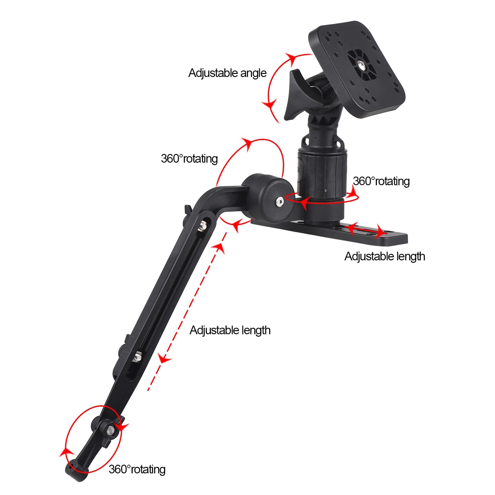 Support de transducteur pour sondeur de pêche kayak - Bras de montage universel pour bateau