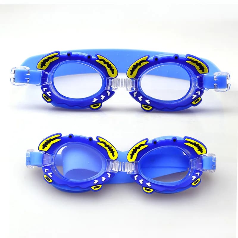 Lunettes de natation bébé anti-buée étanches avec miroir et motifs cartoon pour apprentissage