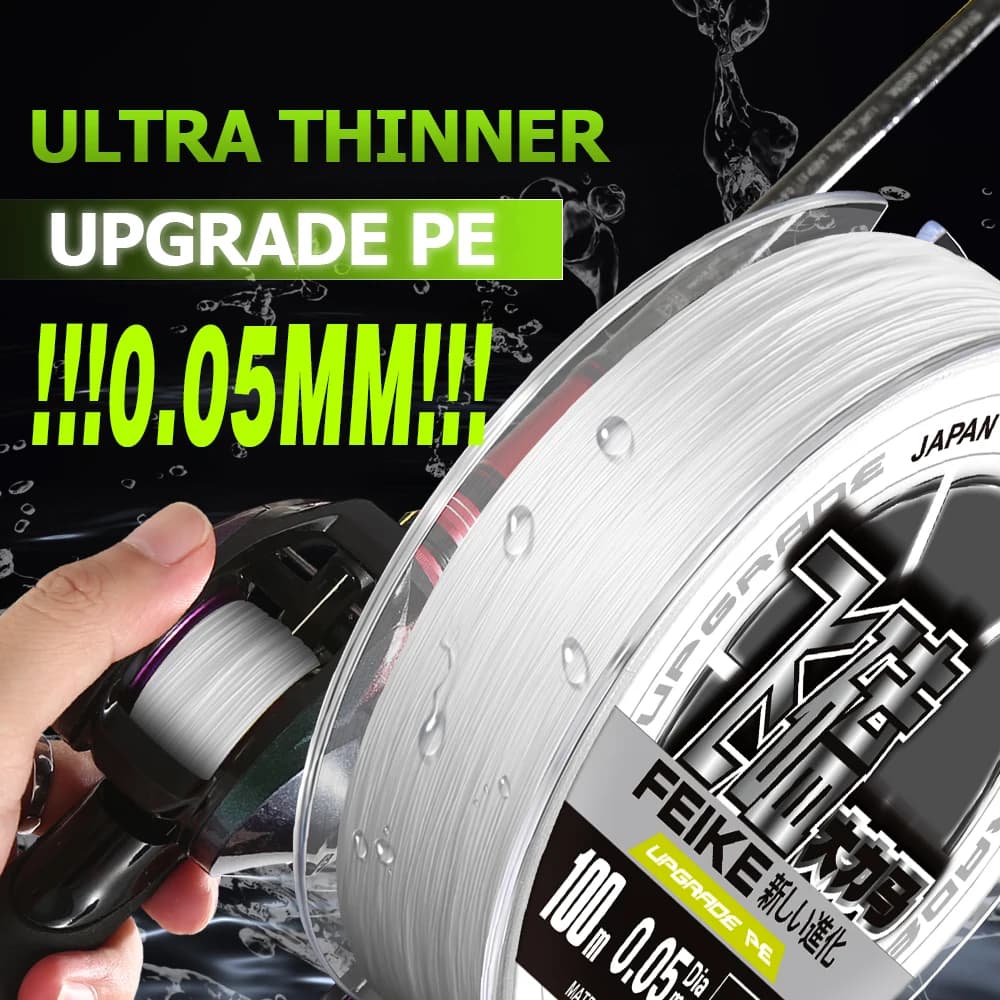 Ligne de pêche ZUKIBO nano tressée laser 100M à 1000M ultra-fine souple forte multifilament carpe