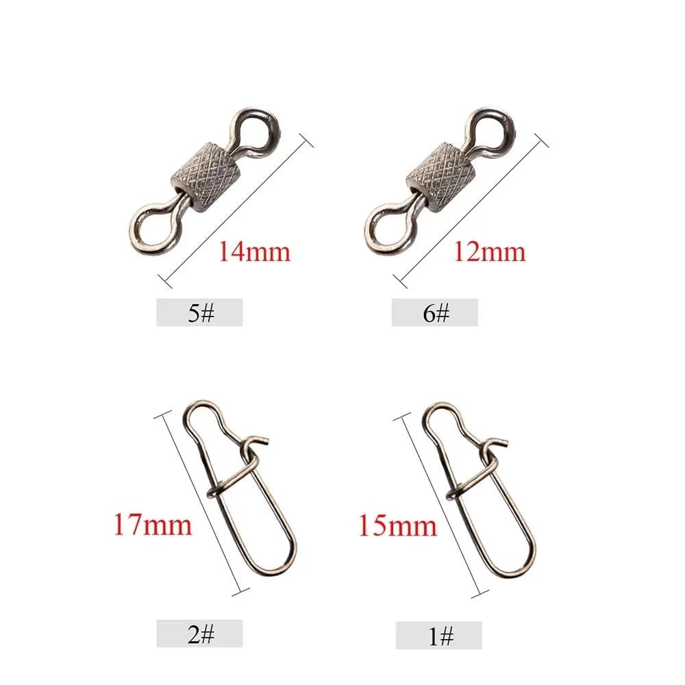 20PCS anti-morsure acier leaders 16-25cm 50LB avec émerillon pour brochet et black-bass - FTK