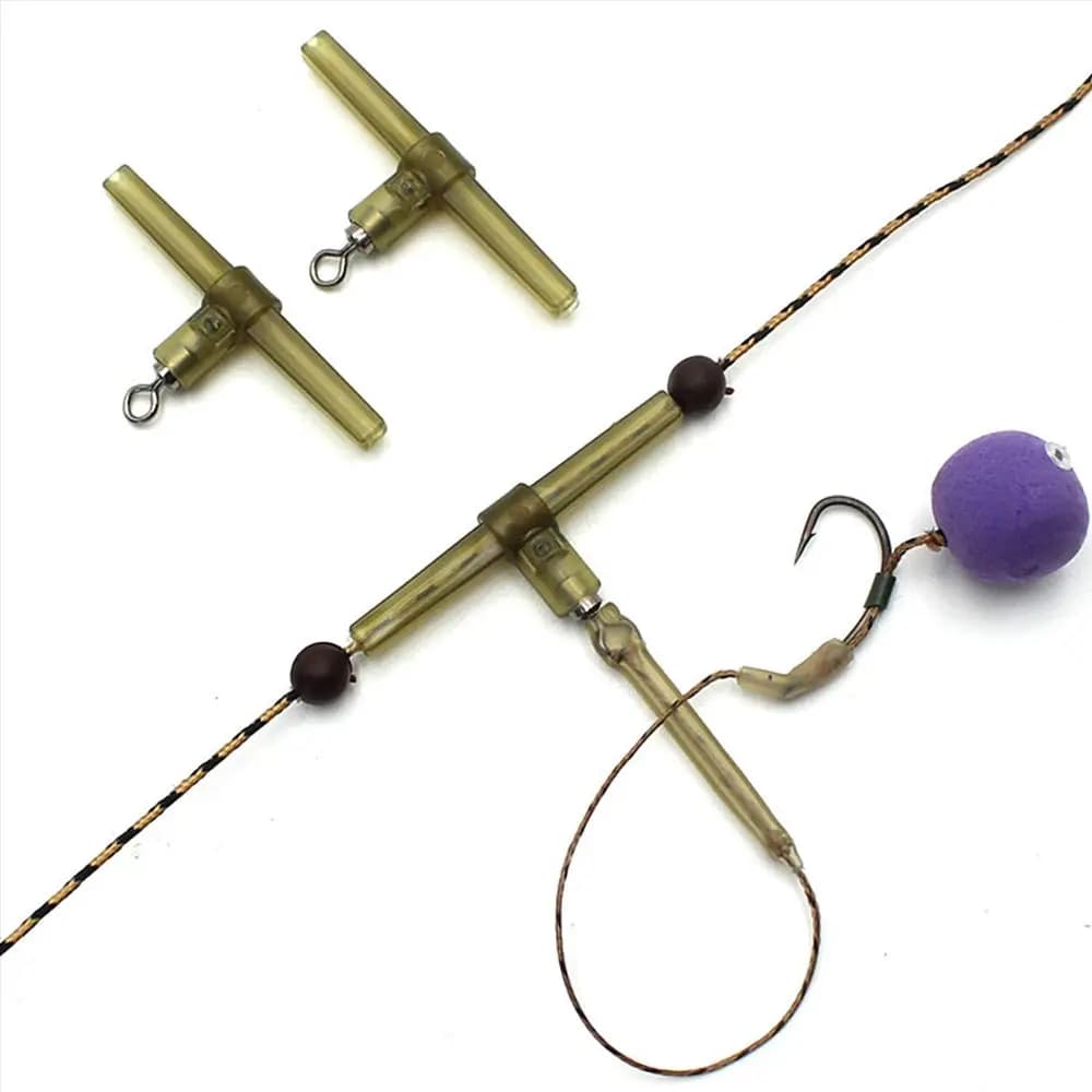 Manches anti-emmêlement avec side bends et swivel pour montage hélicoptère carpe - Accessoires pêche carpe