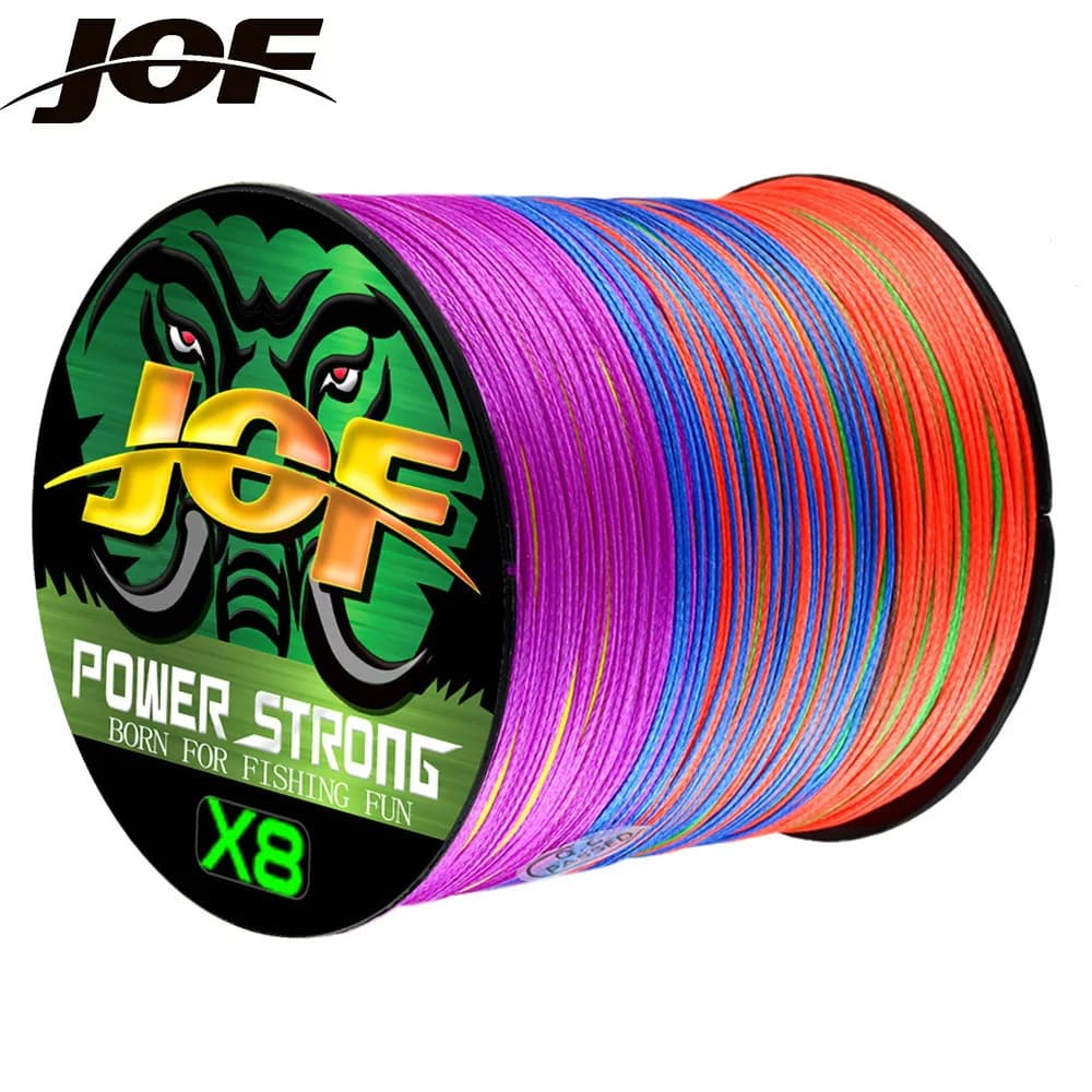 Ligne pêche JOF 8 brins multifilament PE 300-1000m durable lisse anti-morsure accessoires japonais