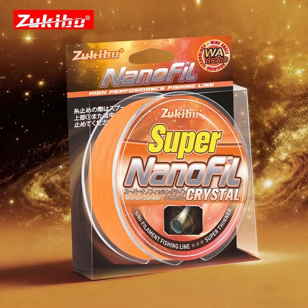 ZUKIBO Nanofil Orange 2025 - Ligne de pêche haute qualité pour moulinets spinning - Testée en laboratoire