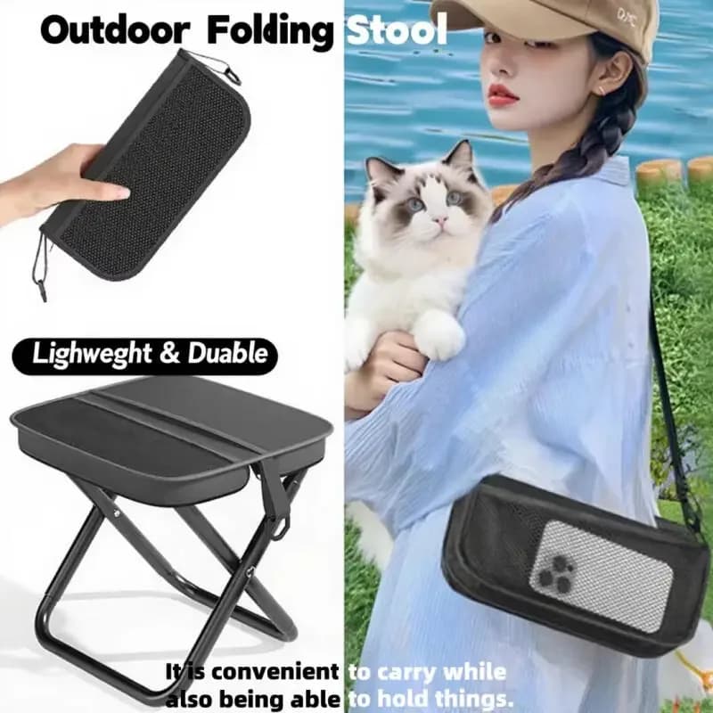 Tabouret pliant pêche portable ultra léger avec sac de transport randonnée camping