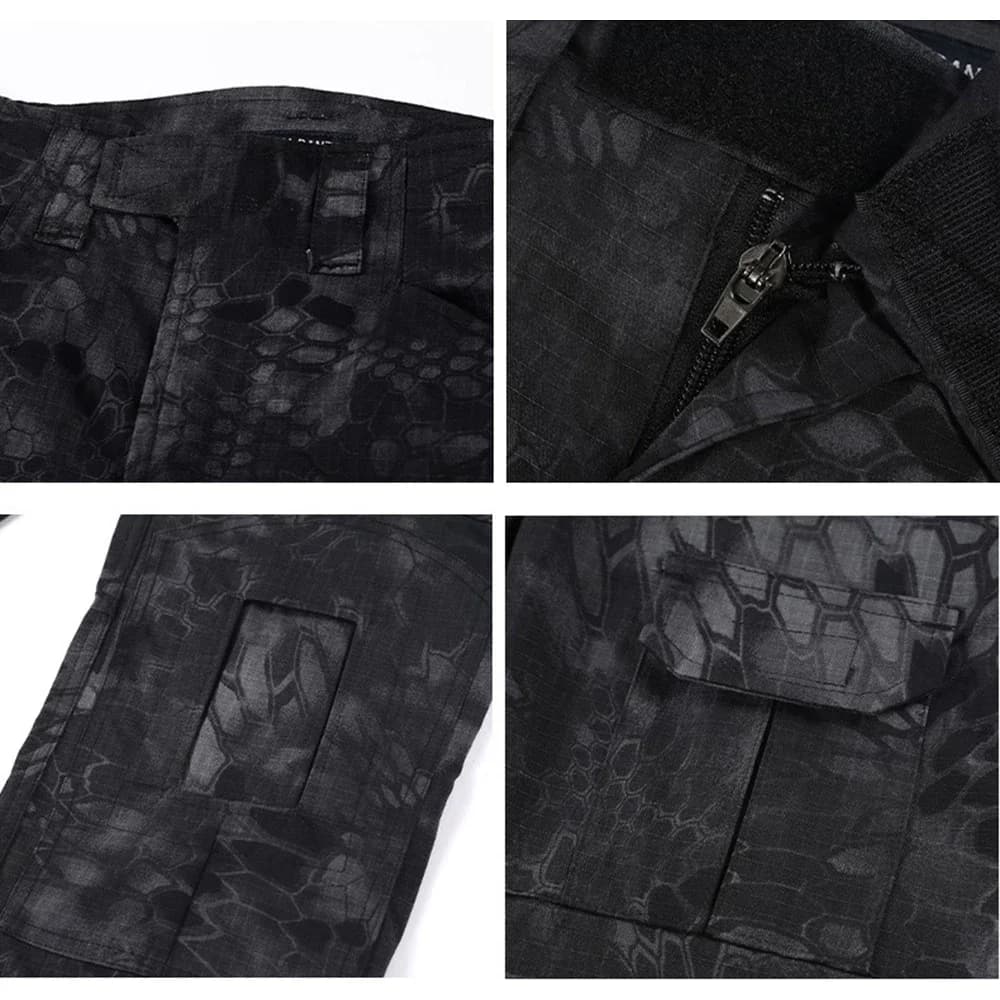 Pantalon sport tactique camouflage homme - Coupe-vent pour pêche trekking et entraînement outdoor