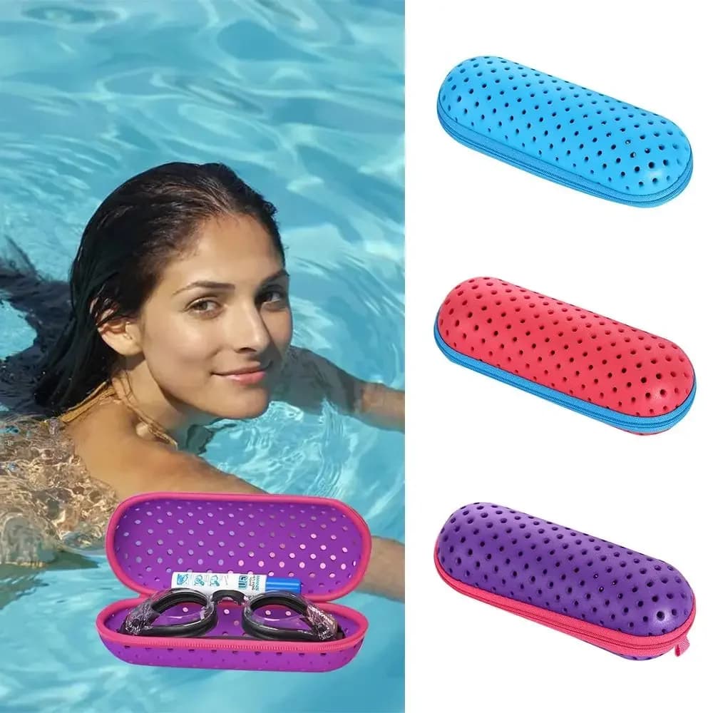 Boîte rangement lunettes natation EVA étui protection souple équipement respirant étudiants