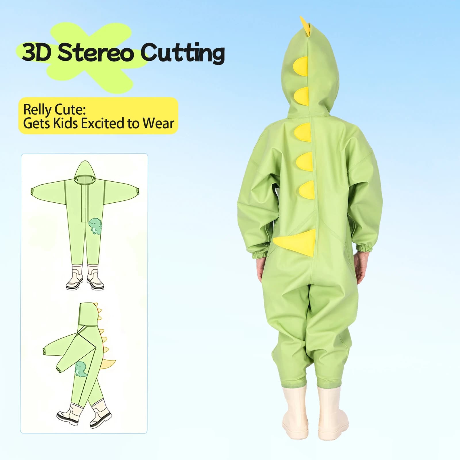 Pantalon pataugeur enfant vert - PVC épais motifs mignons pour plage et activités extérieures
