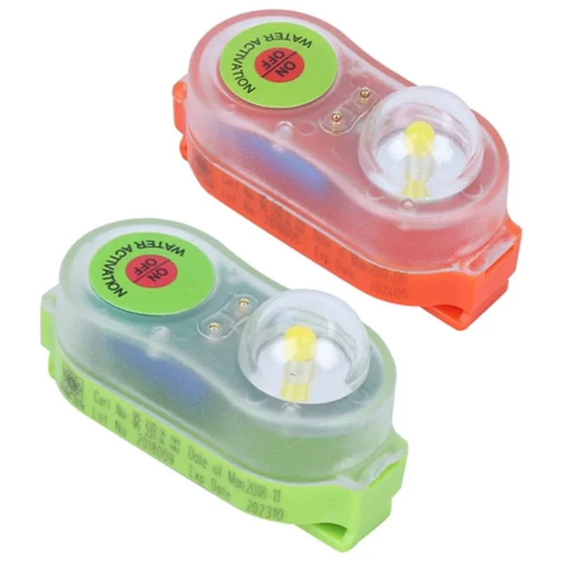 Lampe LED pour gilet de sauvetage étanche activation eau mer adulte sécurité pêche bateau survie