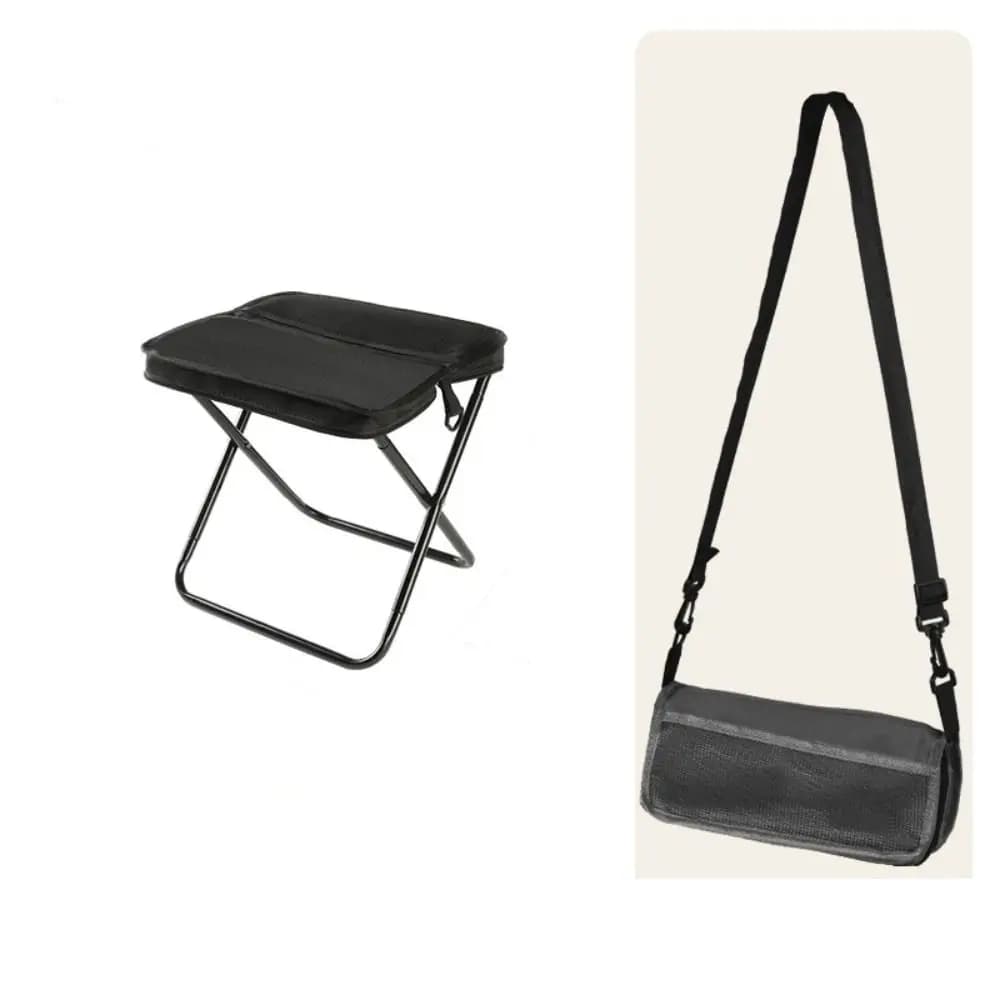 Tabouret sac à dos pliant pêche résistant - Siège portable style sac bandoulière charge forte