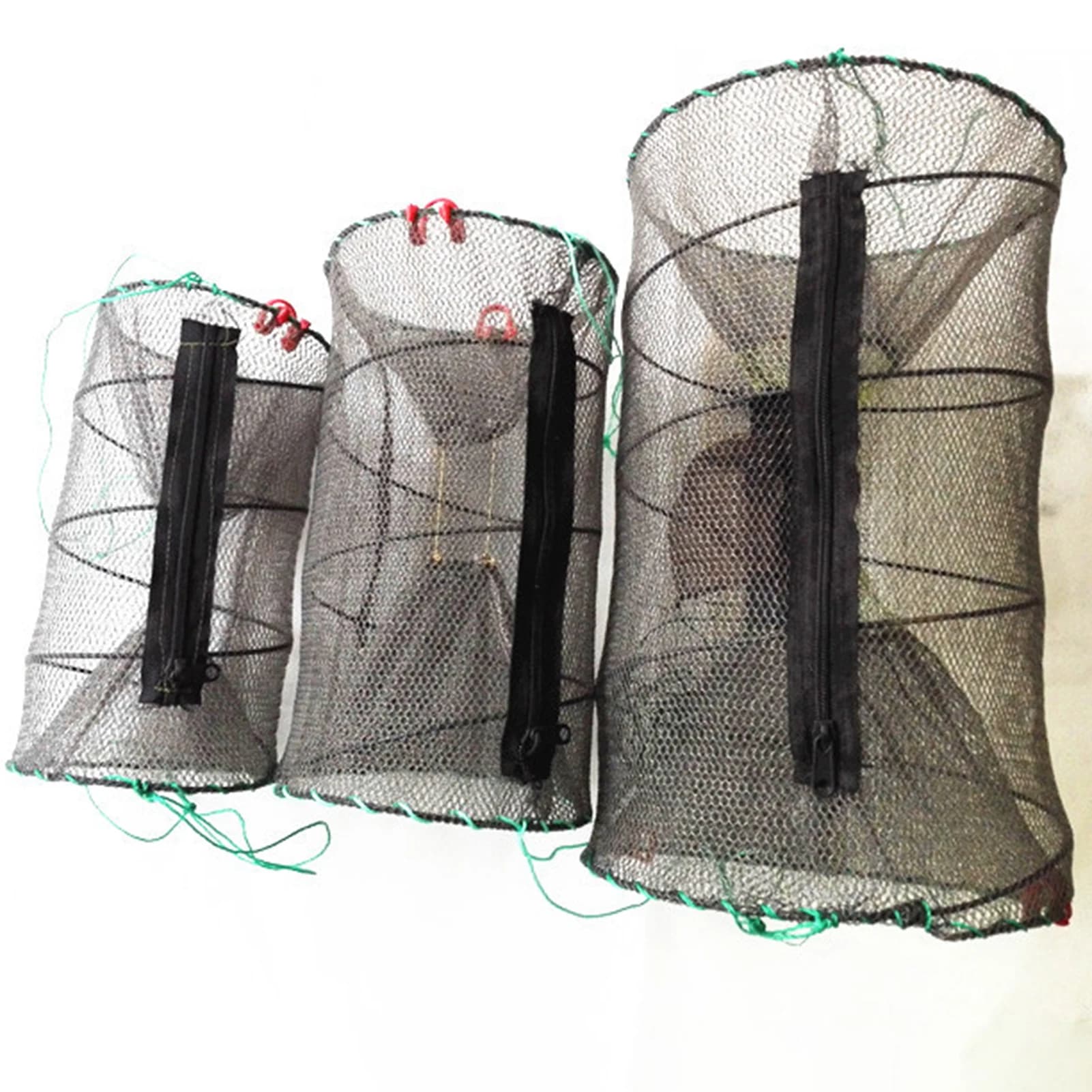 Filet de pêche pliable et réutilisable, cage à poissons universelle pour toutes les espèces