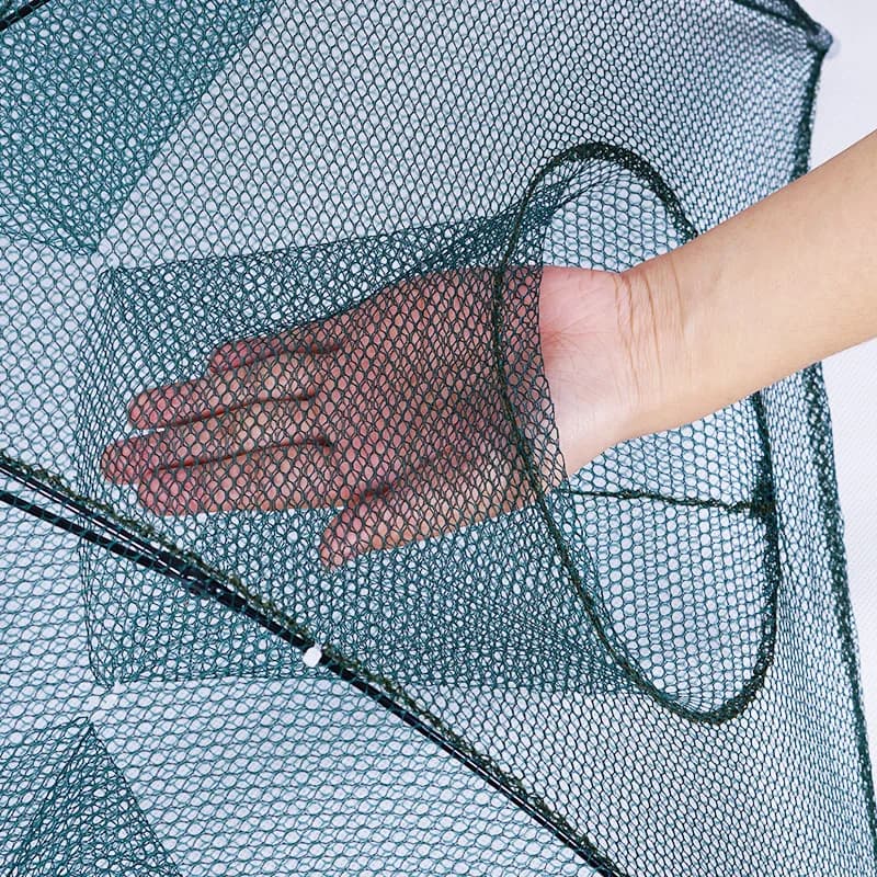 Filet pliable multi-trous pour crevettes et poissons, cage de pêche nylon portable automatique 24 à 4 trous