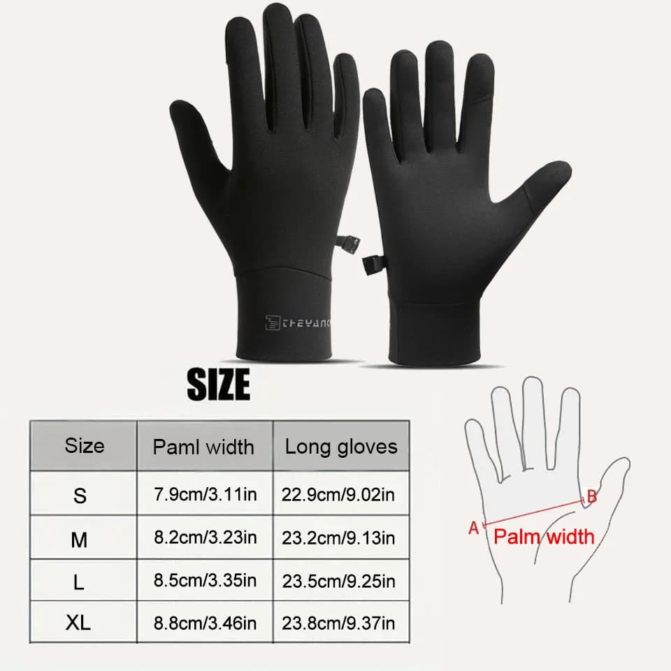 Gants vélo hiver GTUBIKE étanches - Touchscreen plein doigt pour ski, pêche et cyclisme extérieur