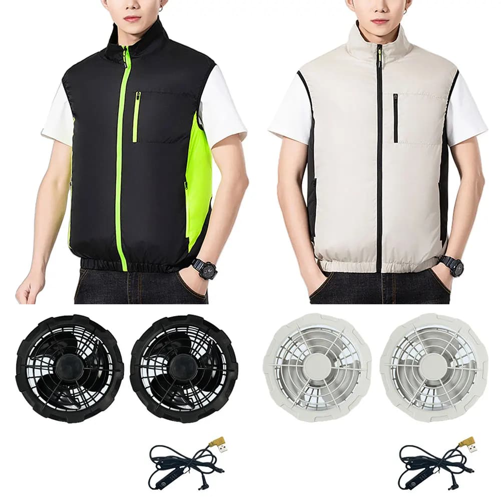 Veste rafraîchissante homme femme pour travail à haute température avec ventilation intégrée (ventilateur inclus)
