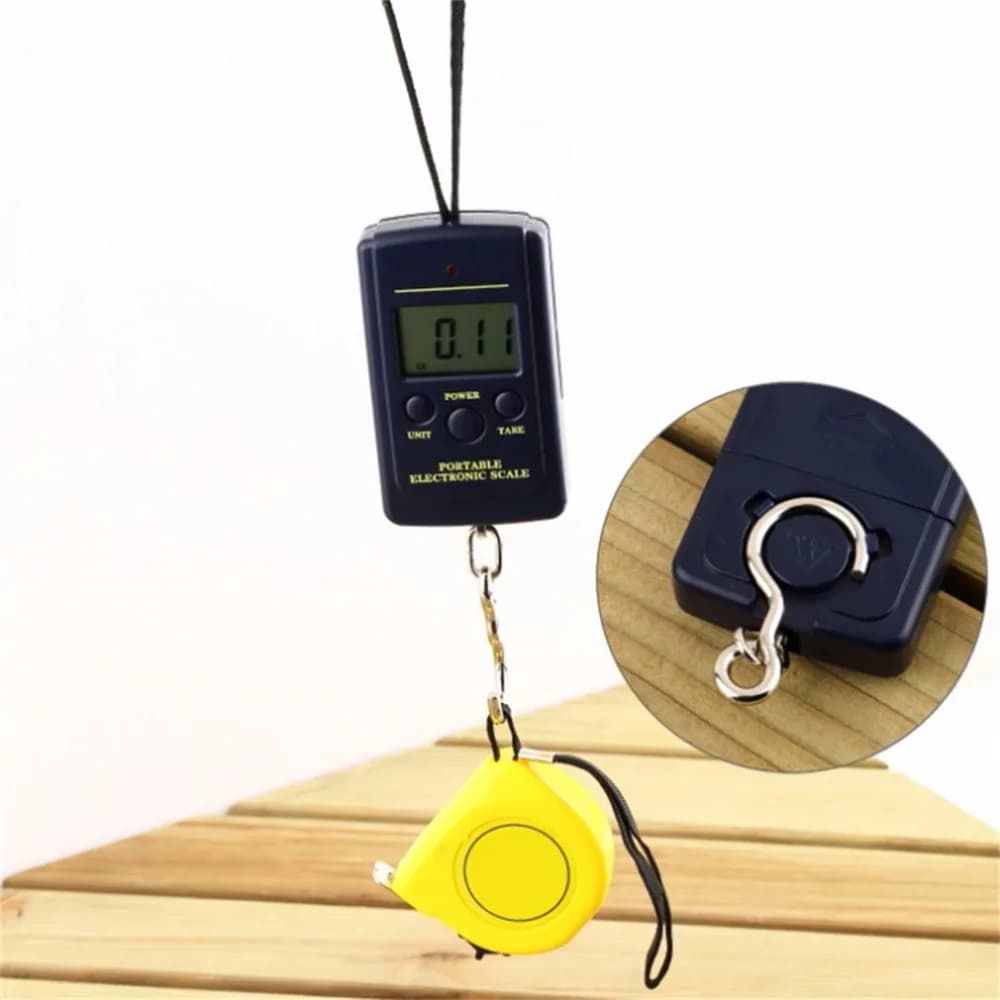 Balance digitale de pêche mini 40kg précision 10g pour peser poissons bagages cuisine crochet électronique